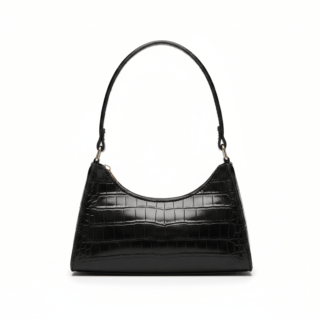 Bolsa Feminina de Ombro Textura Croco Modelo Rouge